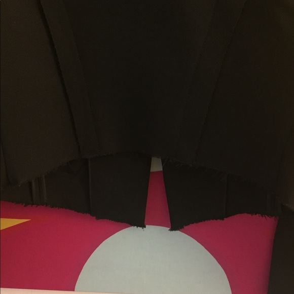 Zara NWT Military Crop Jacket Black/Navy Raw Hem L - Picture 6 of 8